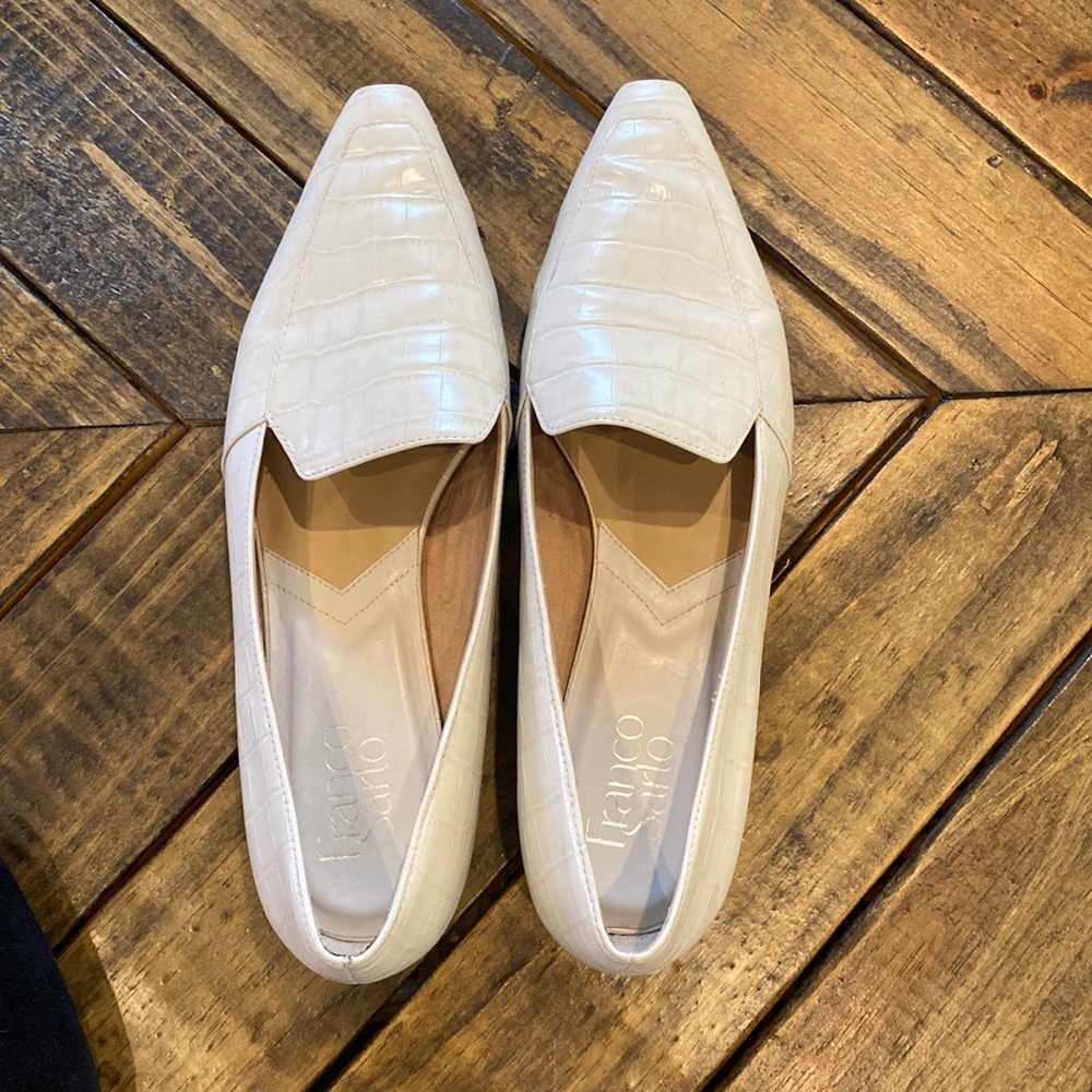 Franco Sarto snake skin loafers